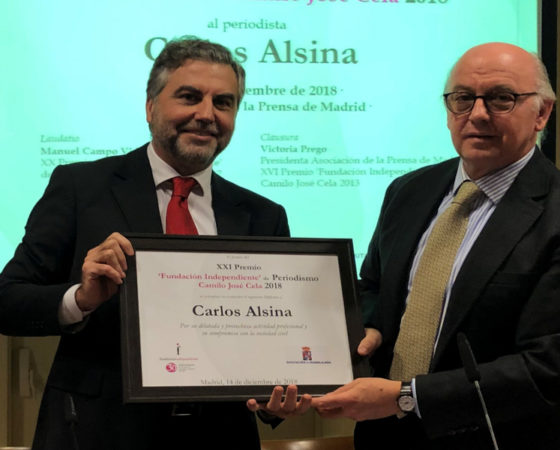 Carlos Alsina XXI «Premio `Fundación Independiente´ de Periodismo Camilo José Cela»